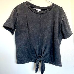 Black Tie Crop Top from Love, Fire